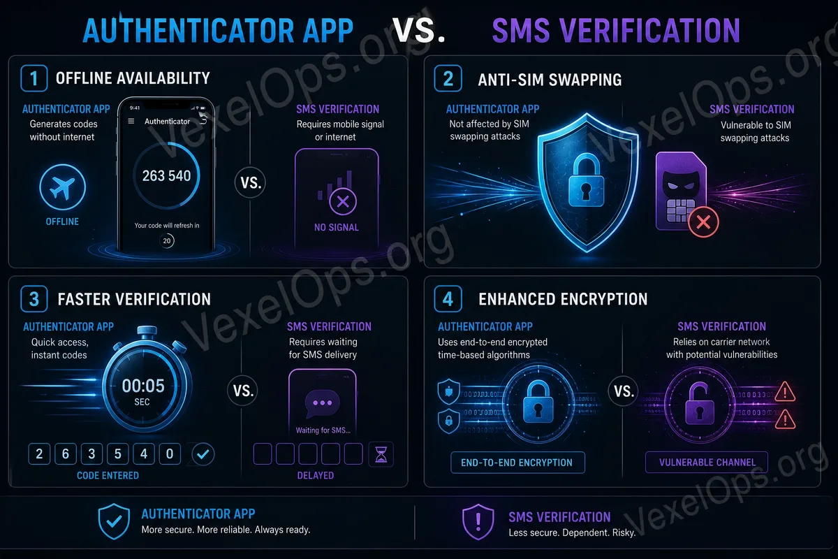 Flowchart of authenticating login with an authenticator app, including entering password, opening authenticator app, entering dynamic code, and successfully logging in.
