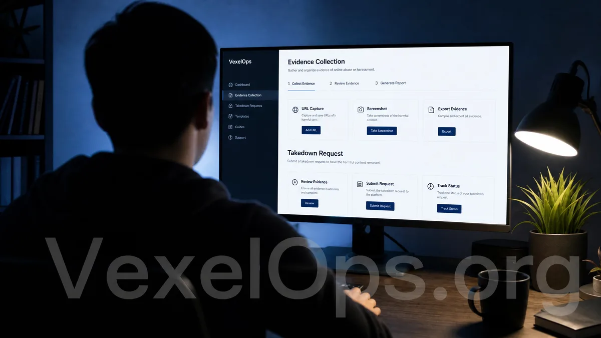 Illustration for digital privacy protection after private images and inappropriate photos leak online, reminding users to file takedown requests through official platform channels.