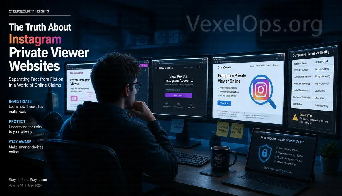 User examines Instagram Private Viewer websites and analyzes their features and security.