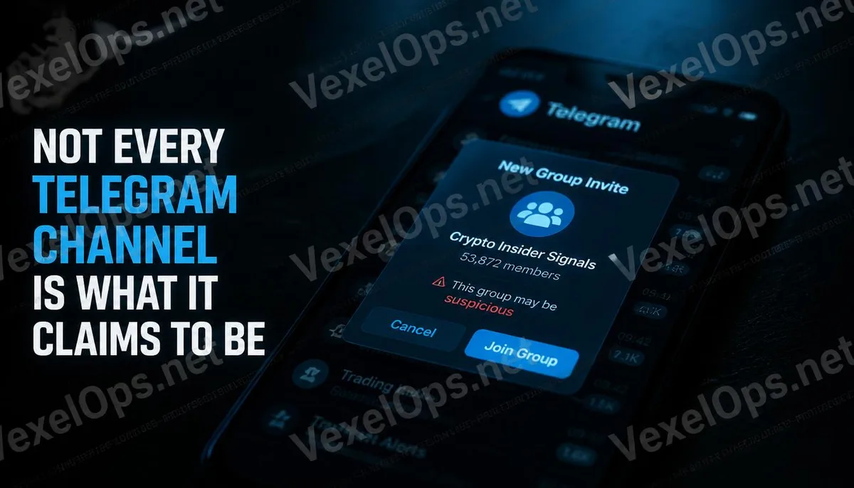 Cover image illustrating the security risks of Telegram channels and groups.