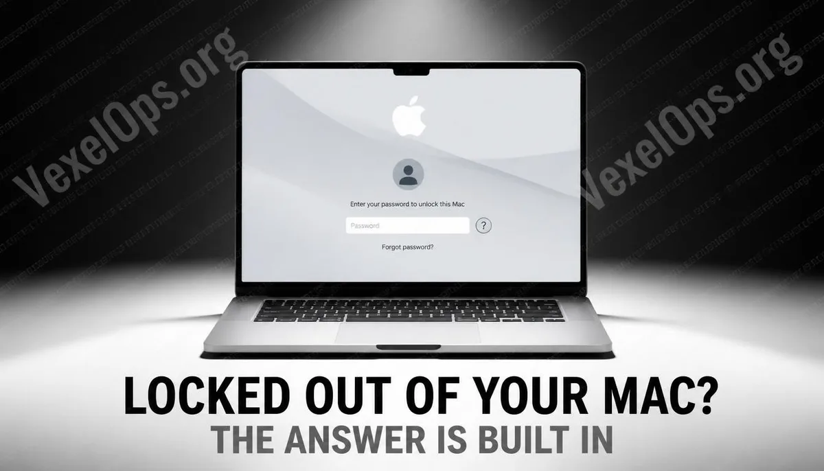 Close-up concept cover image for the Mac login password recovery process.