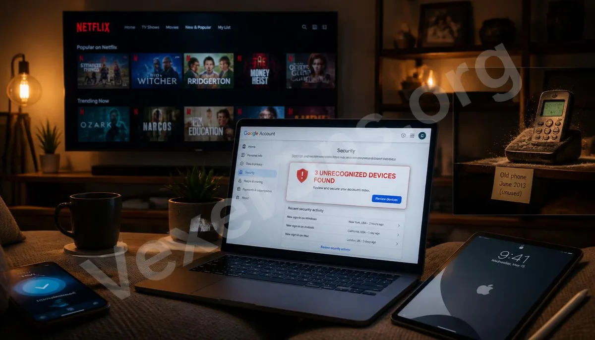 A scene depicting discovering account login anomalies in a multi-device home environment.