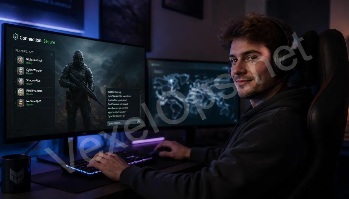 A player remains calm in a gaming scenario despite IP threats.