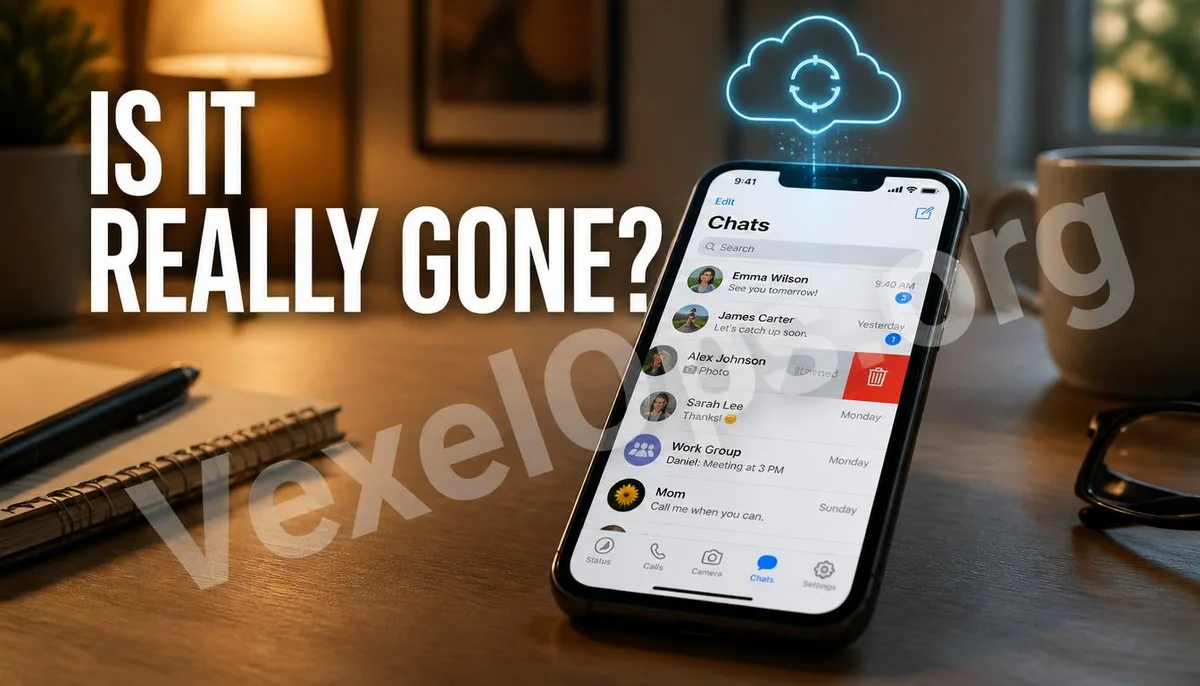 Cover image depicting the scenario of cloud icon appearing while deleting messages, suggesting leftover backups.
