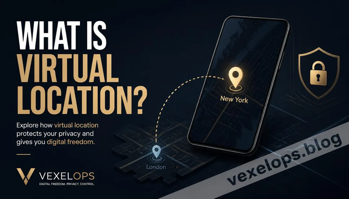 Concept of virtual location where the displayed location differs from the actual location of the phone