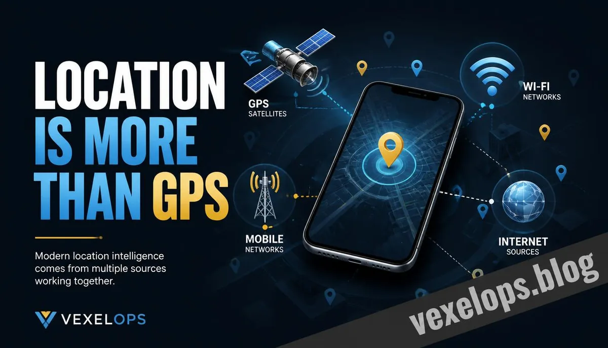 Concept of virtual location where the phone determines its current location from different sources of information