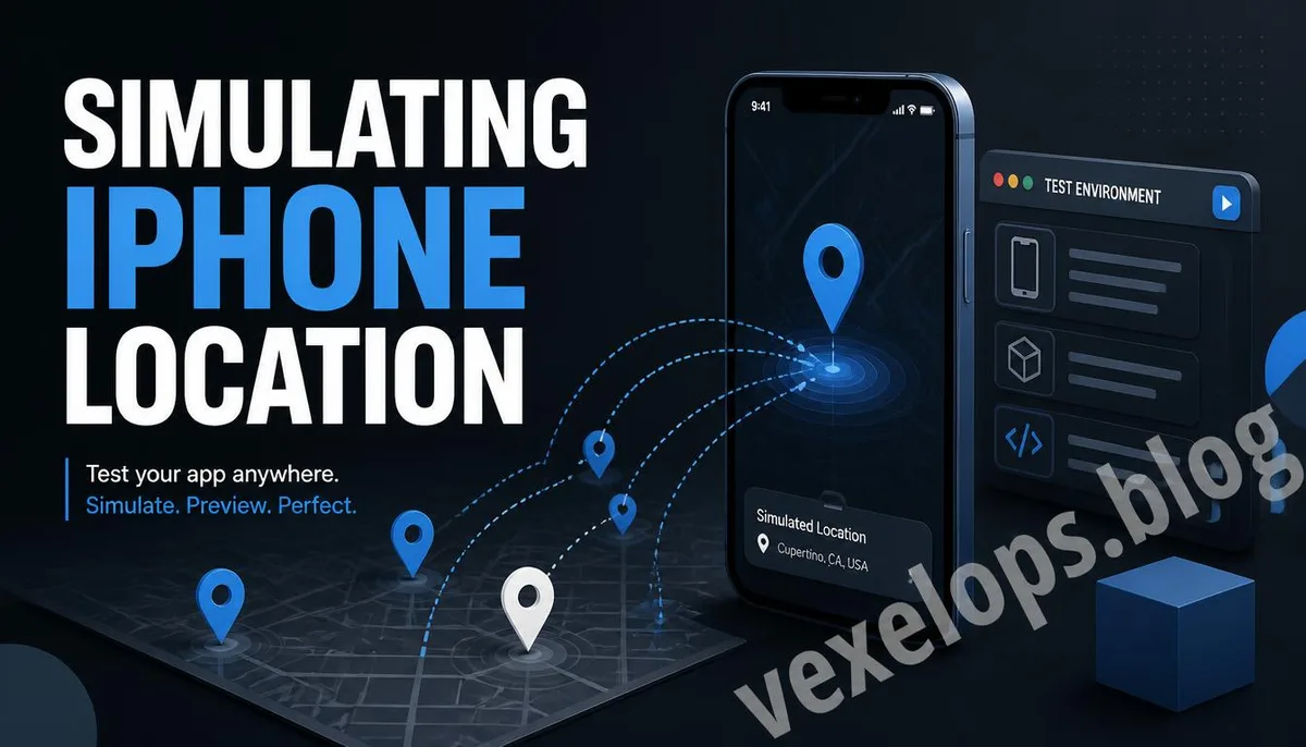 Concept of iPhone simulating different geographical locations through development testing mechanisms